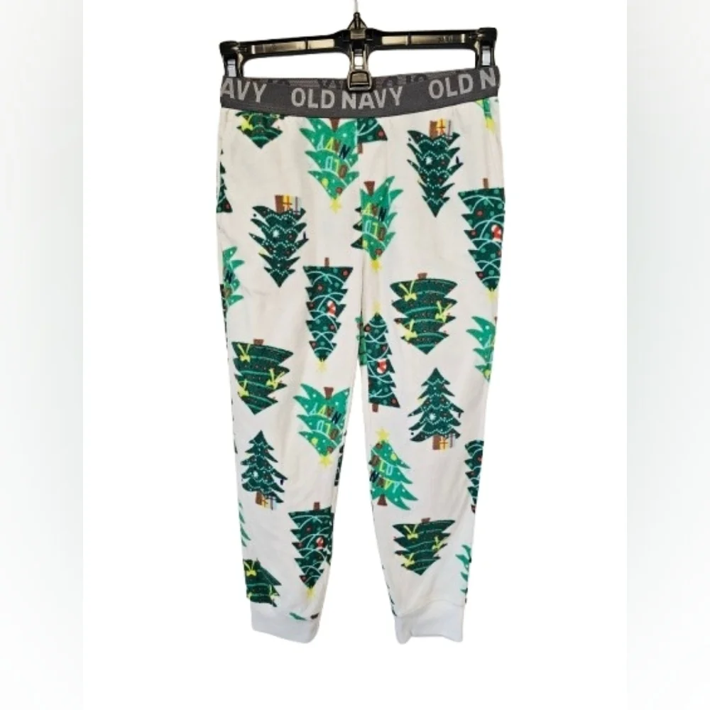 Old Navy Christmas Tree Pajama Fleece Pajama Pants Boys Small 6-7